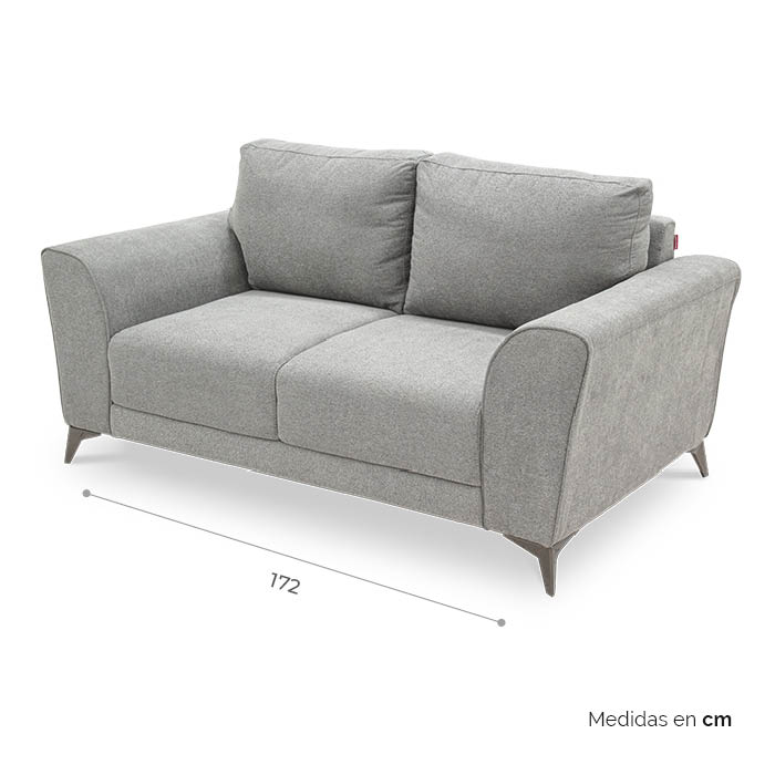 Love Tela Gris Claro Zilo | Love Seat | salas